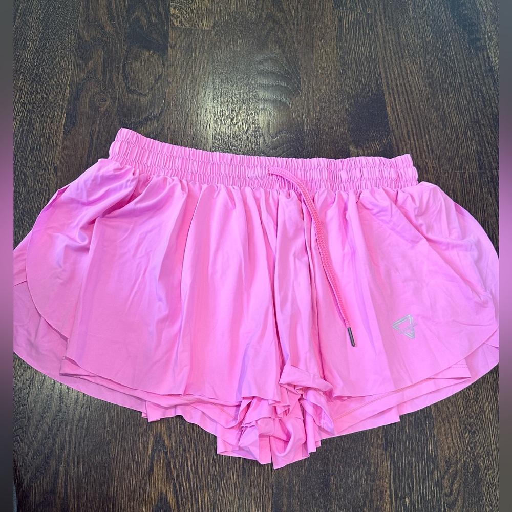 Hot Pink women’s athletic shorts, flowy